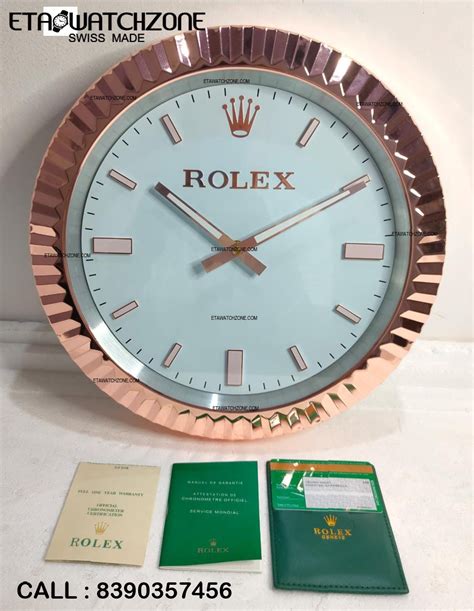 rolex wall clock rose gold.